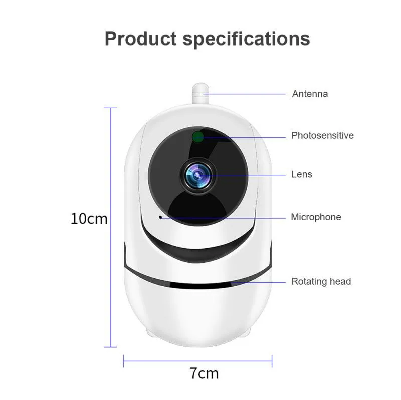 Babá de vídeo WI-FI rotativa
