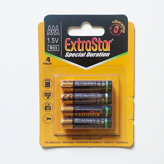 Pilas Power ExtraStar AAA, pack de 4